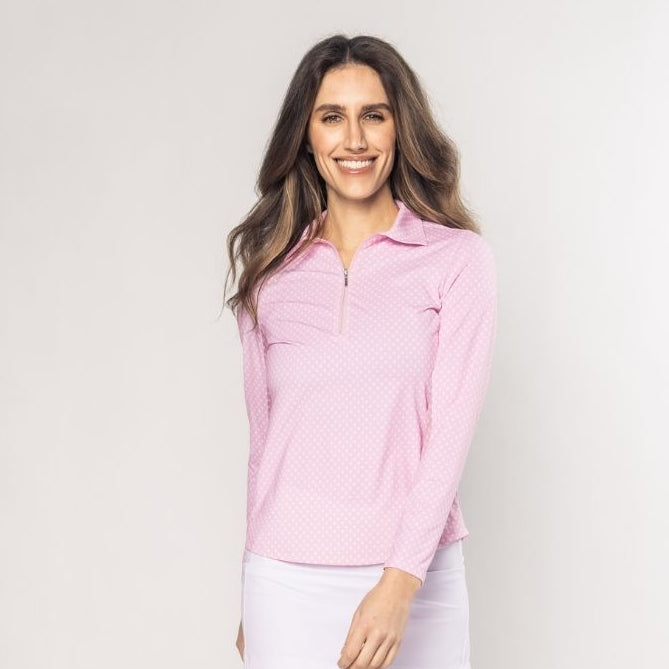 Golftini Cool Girl Rosé Long Sleeve Polo