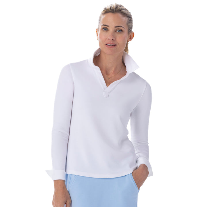 BelynKey Bliss Knit Chalk Polo