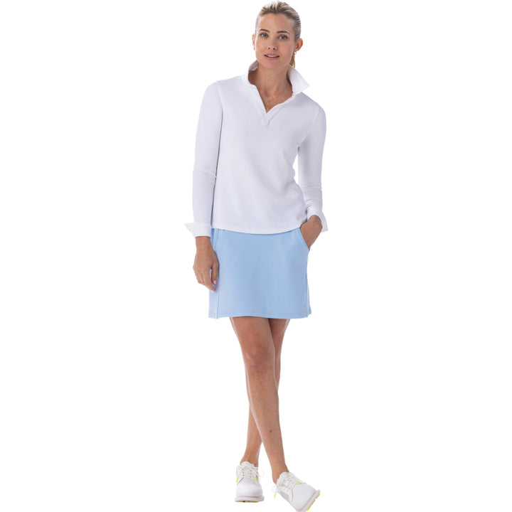 BelynKey Bliss Knit Chalk Polo