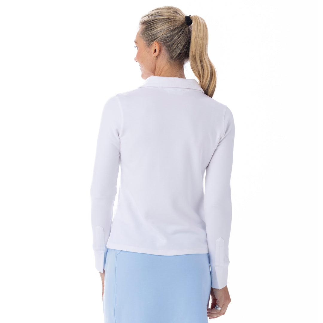 BelynKey Bliss Knit Chalk Polo