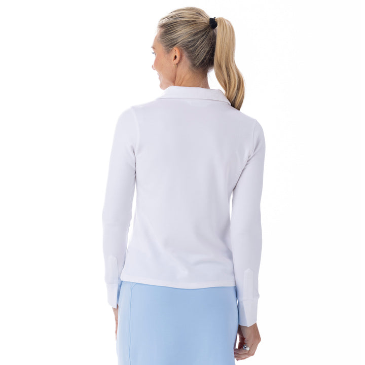BelynKey Bliss Knit Chalk Polo