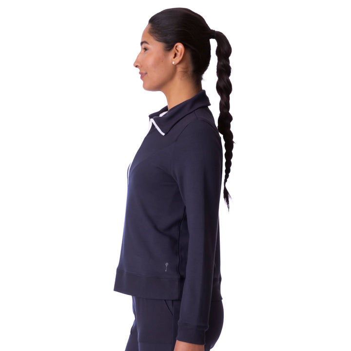 BelynKey Sueded Sundays Washed Onyx Quarter Zip