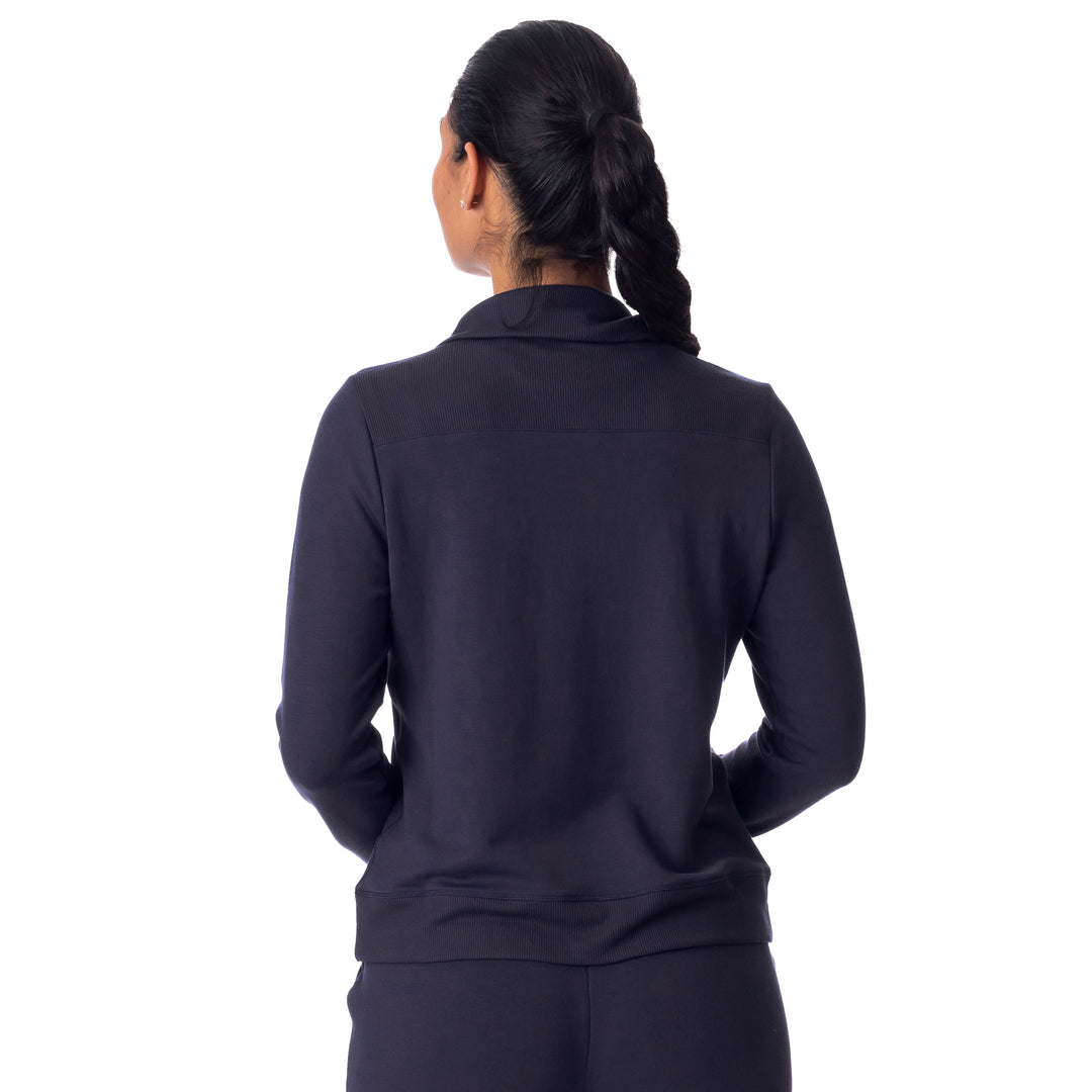 BelynKey Sueded Sundays Washed Onyx Quarter Zip