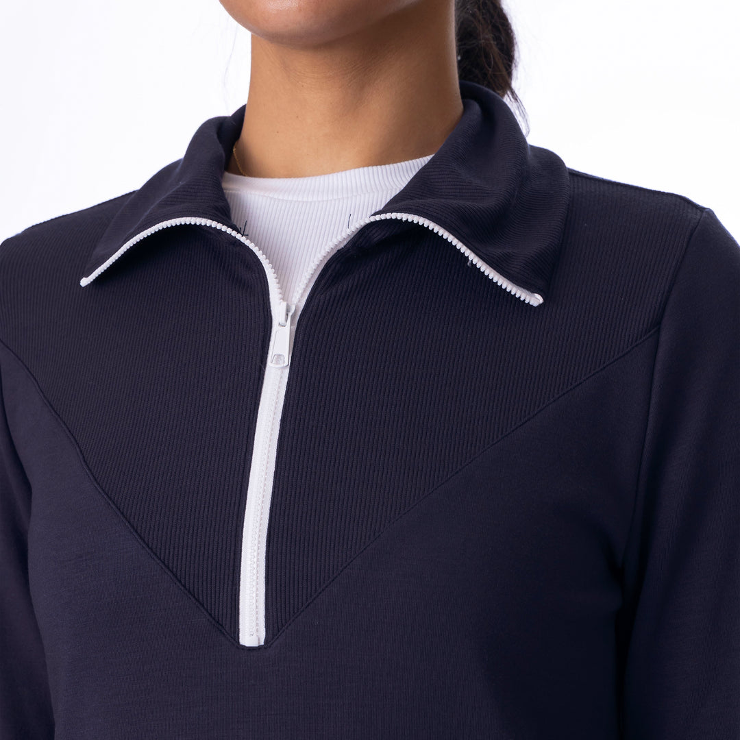 BelynKey Sueded Sundays Washed Onyx Quarter Zip
