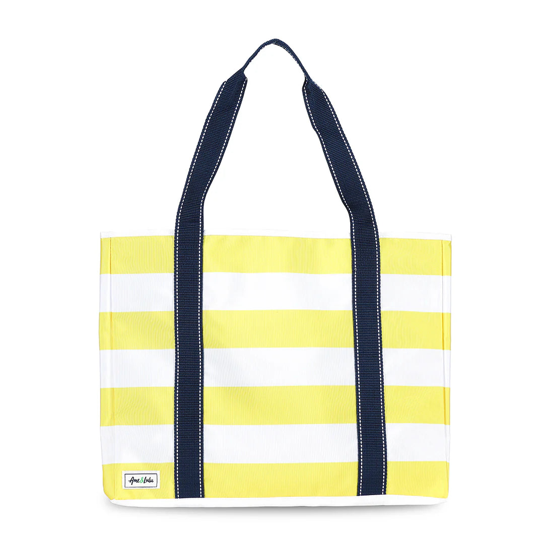Ame &amp; Lulu Classic Sun &amp; Sea Stripe Nylon Tote