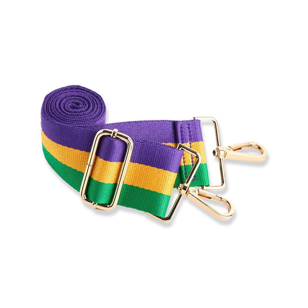 WanderFull Classic Matte Deep Violet HydroBag® with Mardi Gras Strap