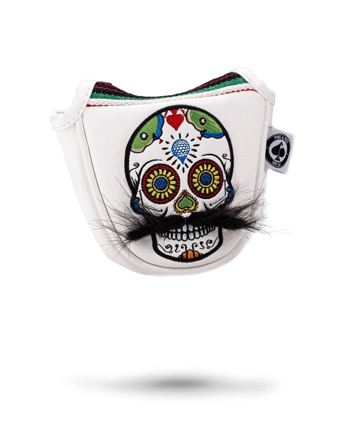 Pins & Aces Mustache Sugar Skull Headcovers [Various]