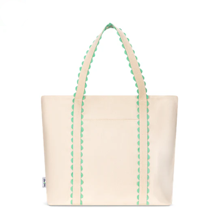 Ame &amp; Lulu Nantucket Canvas Scallop Beach Tote