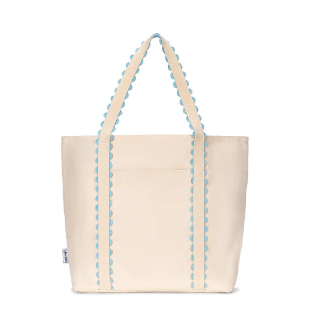 Ame &amp; Lulu Nantucket Canvas Scallop Beach Tote