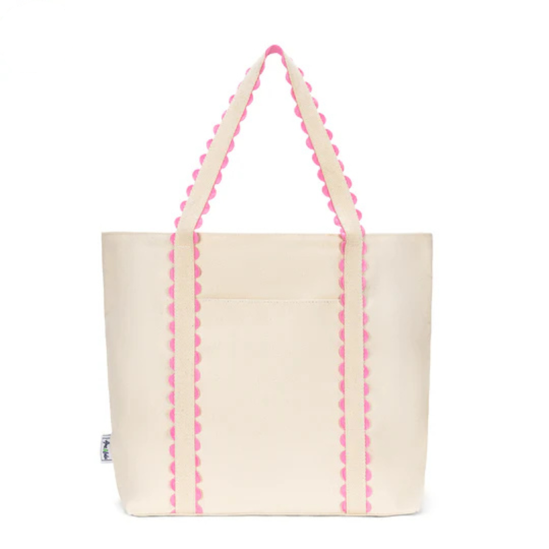 Ame &amp; Lulu Nantucket Canvas Scallop Beach Tote