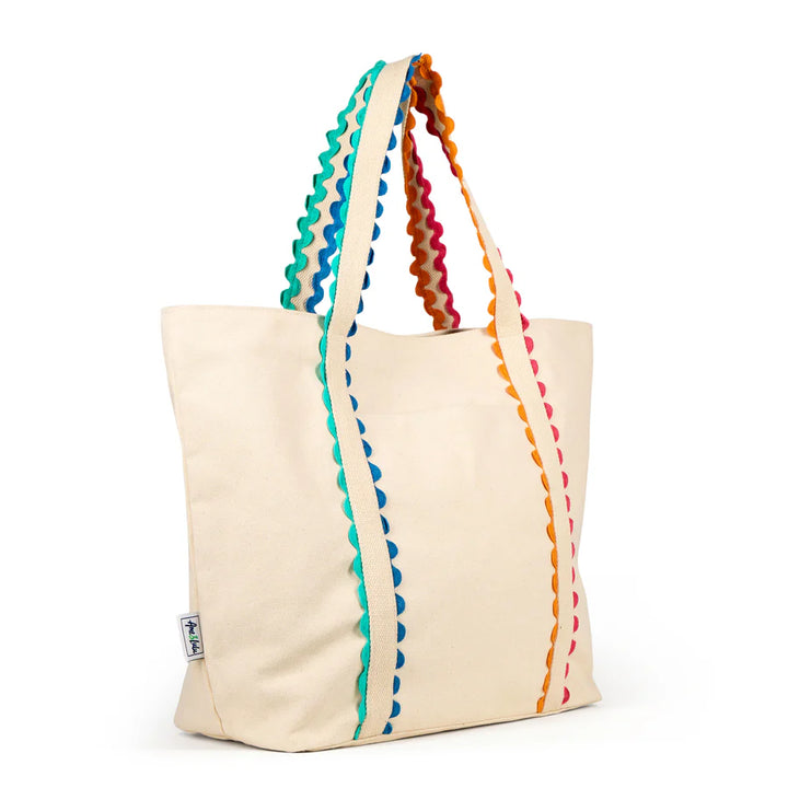 Ame &amp; Lulu Nantucket Canvas Scallop Beach Tote