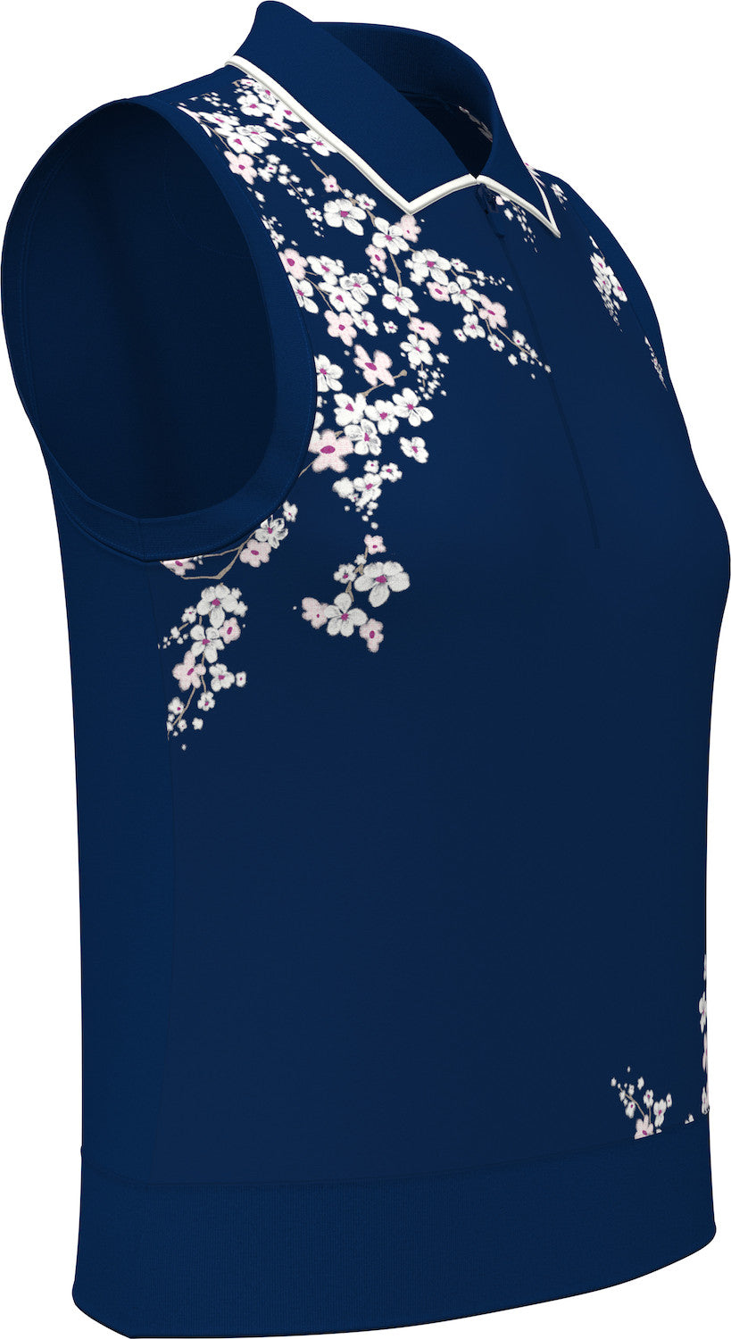Callaway Floral Blossom Rib Sleeveless Polo [SF26]