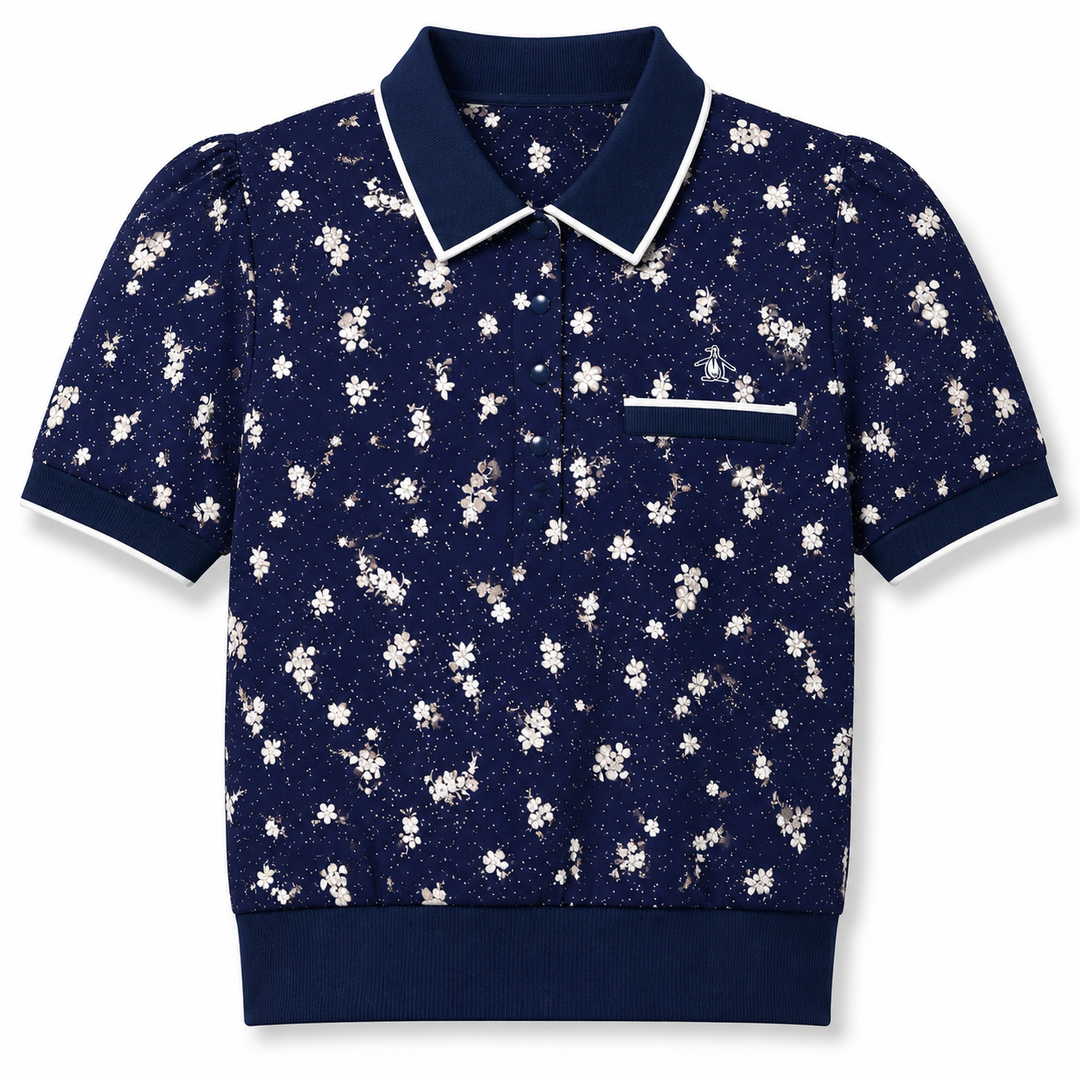 Original Penguin Floral Short Sleeve Knit Sweater [SF26]