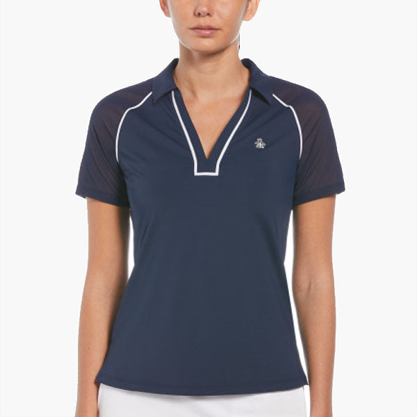 Original Penguin V-Neck Mesh Polo