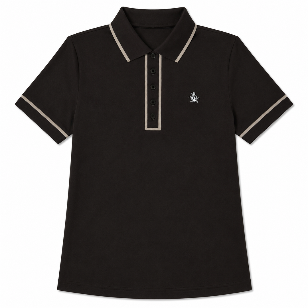 Chocolate Torte Original Penguin Veronica Short Sleeve Pique Polo