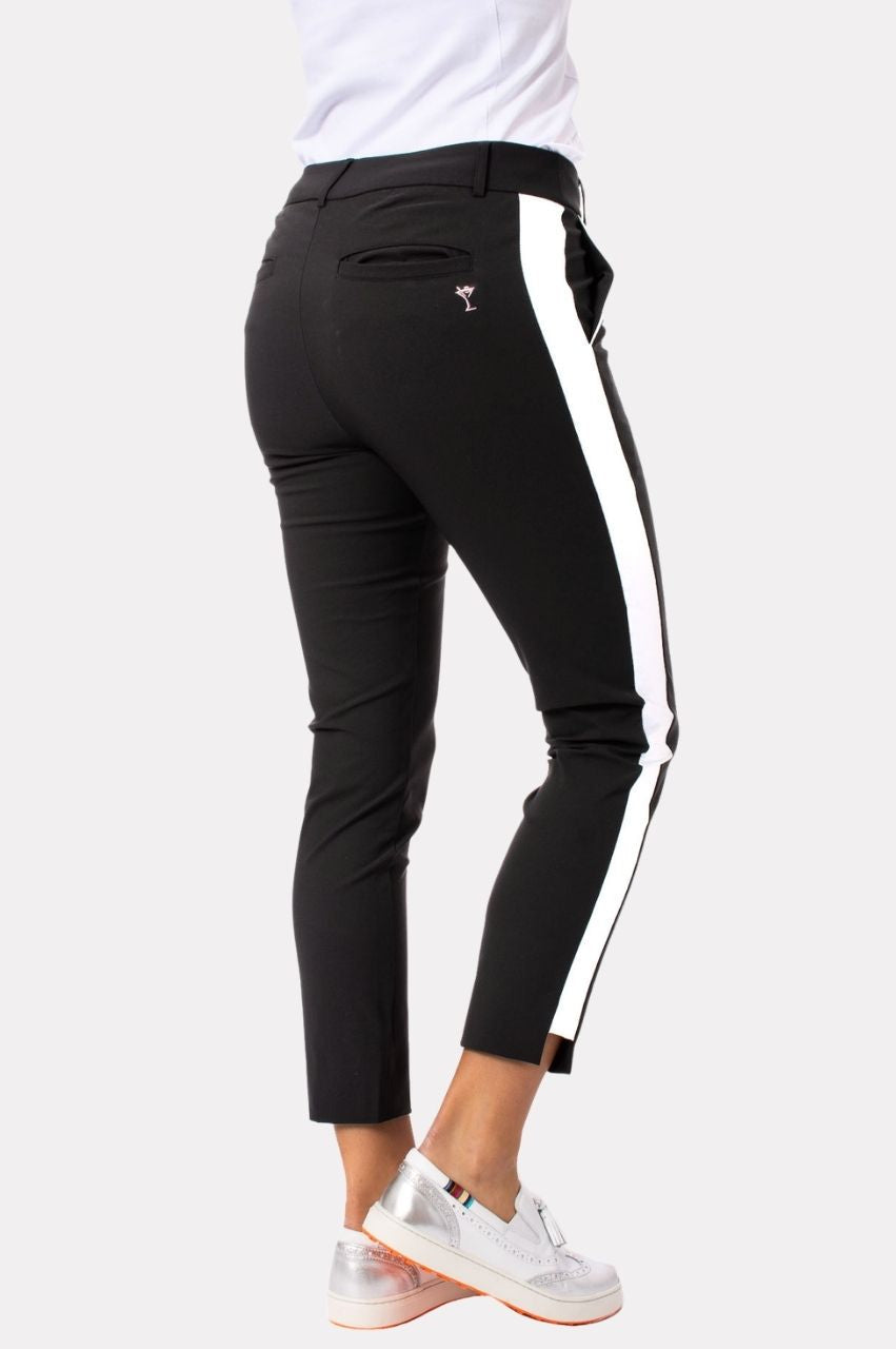 Golftini Flirtini Black/White Stretch Ankle Pant
