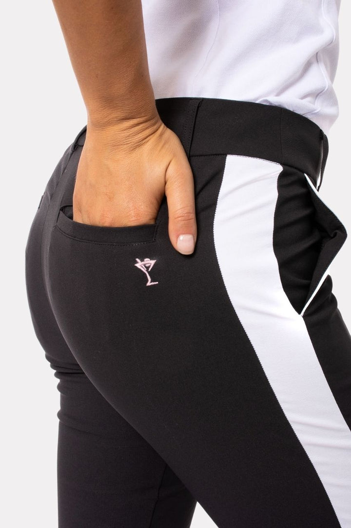Golftini Flirtini Black/White Stretch Ankle Pant