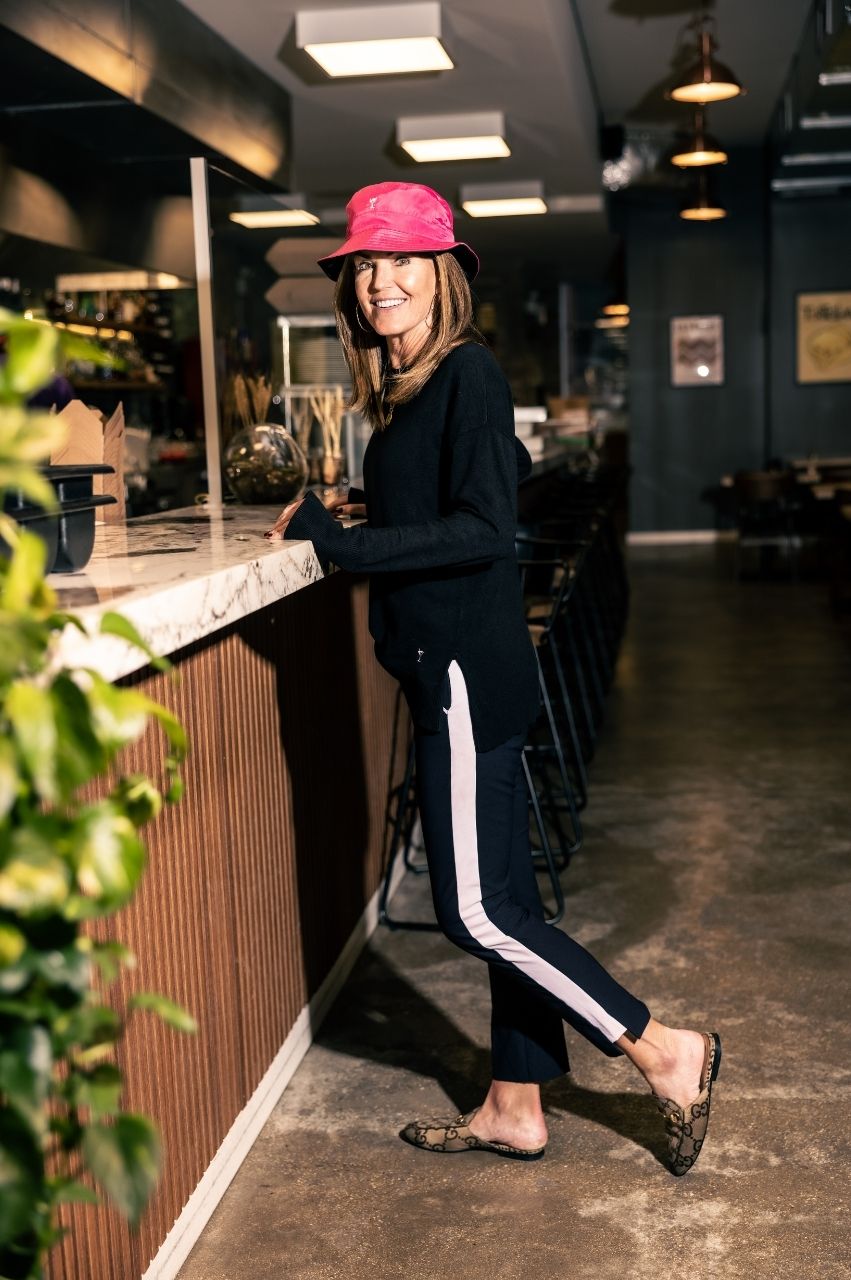 Golftini Flirtini Black/White Stretch Ankle Pant