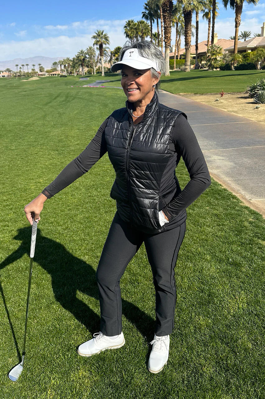 Golftini 27" Black/Black Ankle Pant