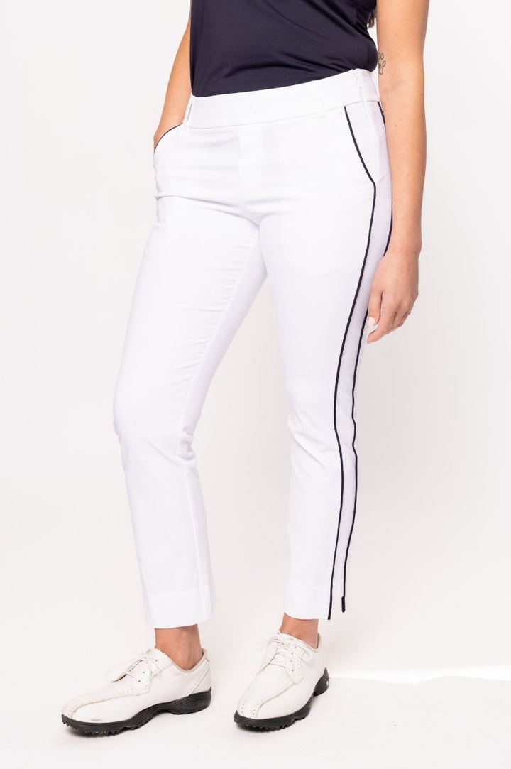 Golftini White/Navy Stretch Ankle Pants