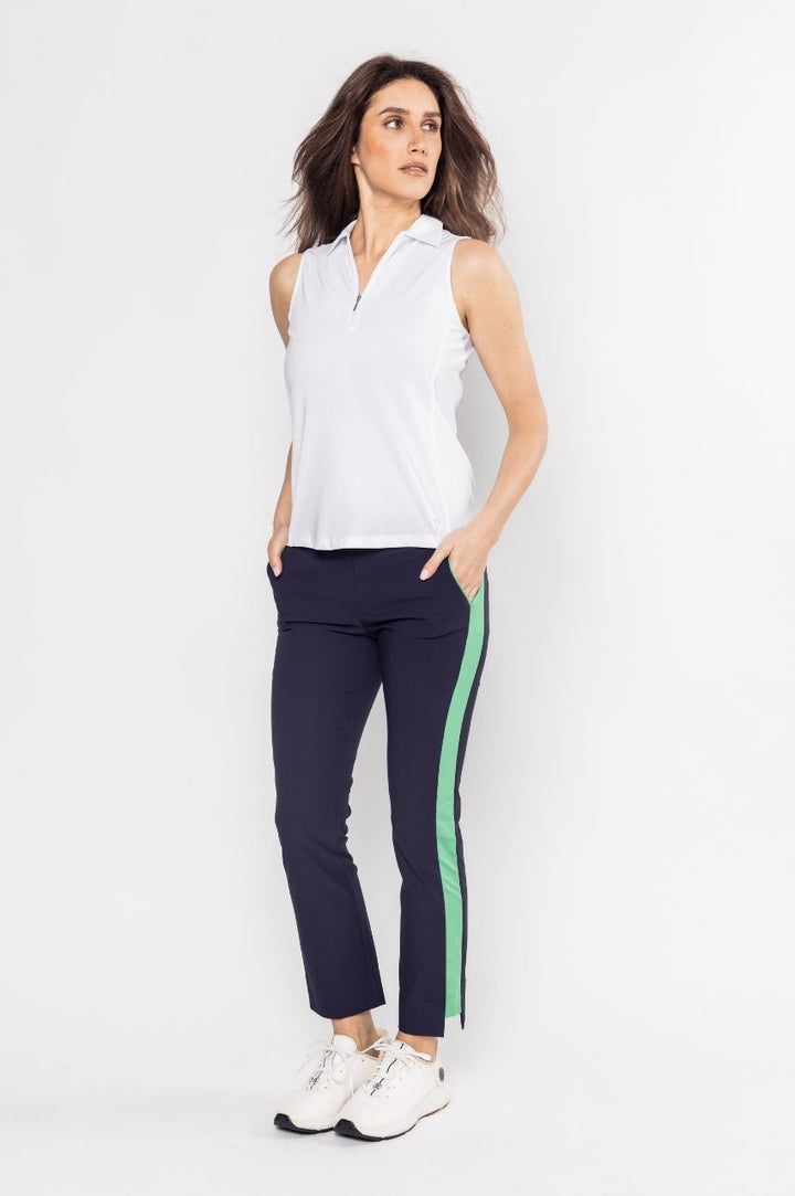 Golftini Navy/Kelly Green Stretch Ankle Pant