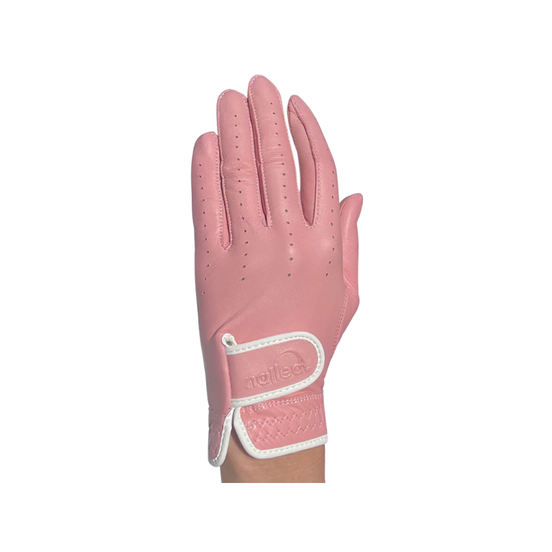Premium Leather White Elongated Golf Gloves