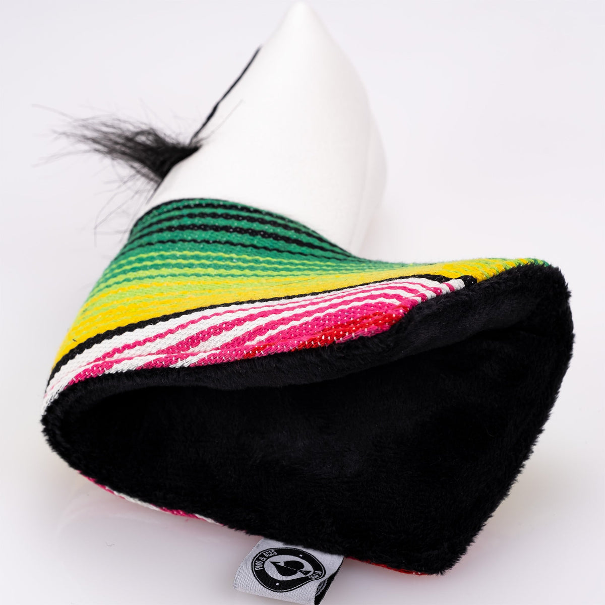 Pins & Aces Mustache Sugar Skull - Blade Putter Cover White