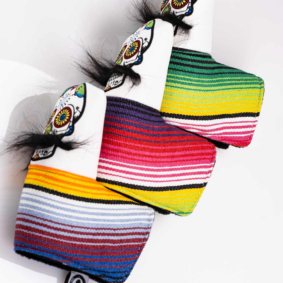 Pins & Aces Mustache Sugar Skull Headcovers [Various]