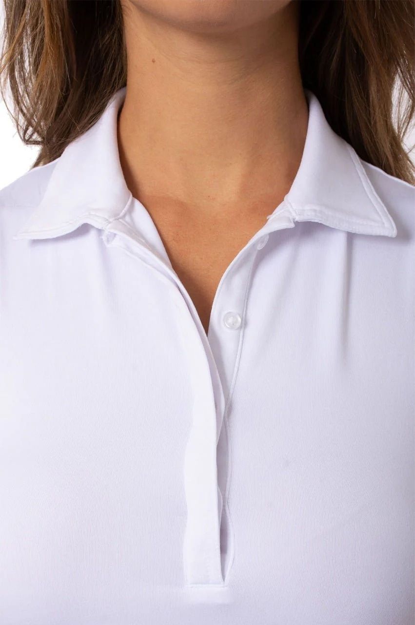 Golftini Fabulous Sleeveless White Polo