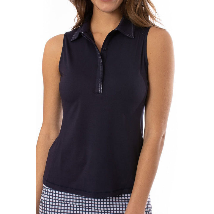 Fabulous Sleeveless Polo Navy