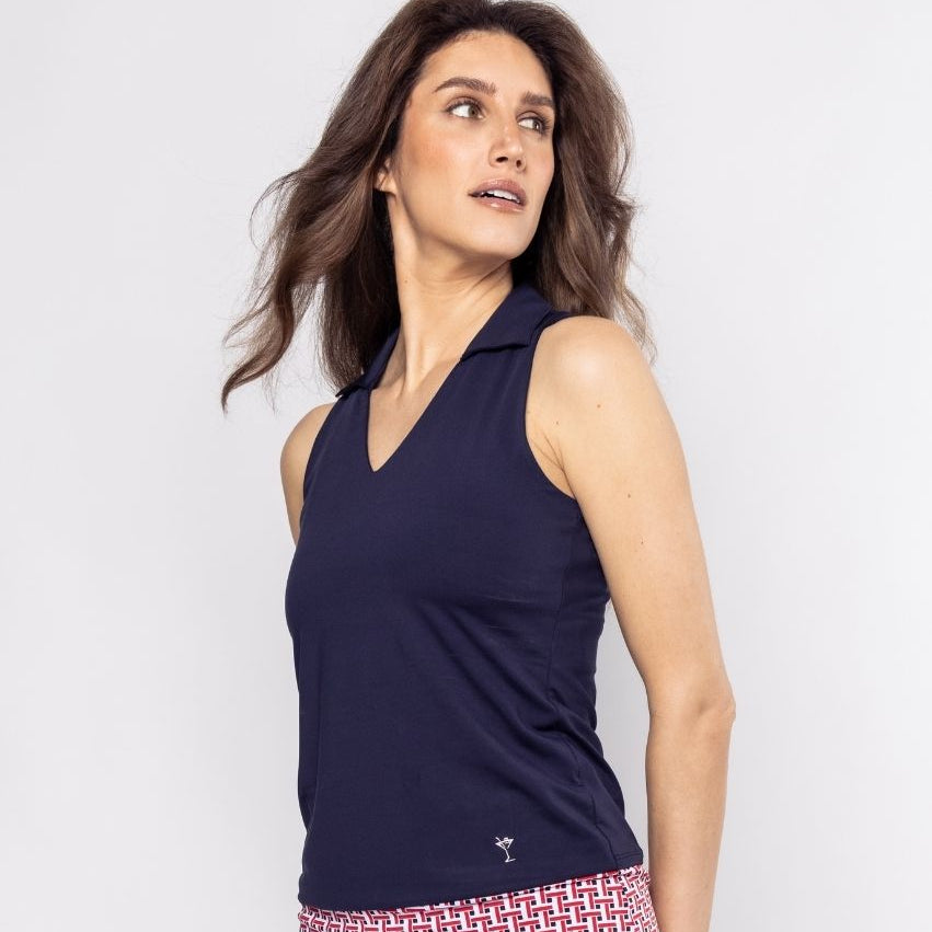Golftini Lisa Sleeveless V-Neck Polo