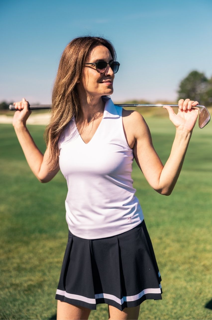 Golftini Lisa Sleeveless V-Neck Polo