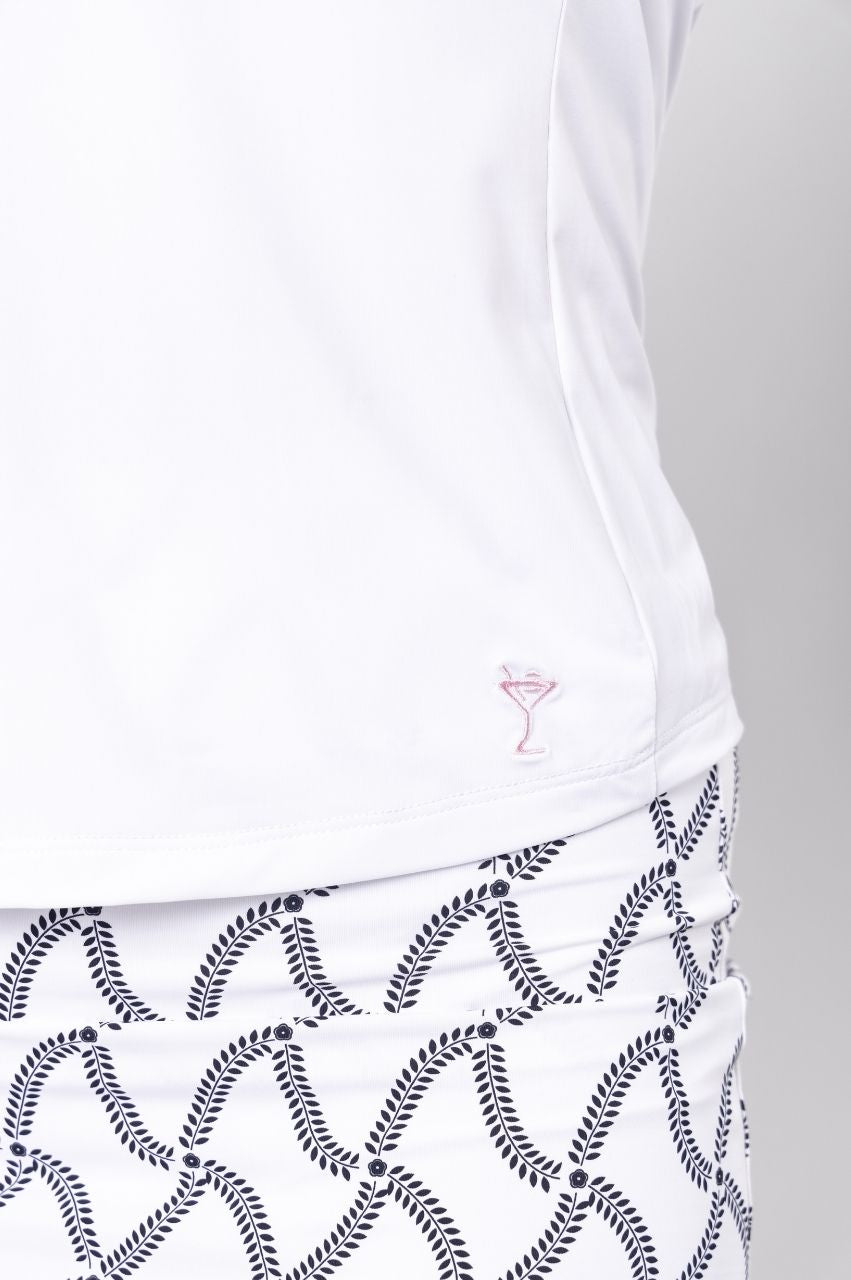 Golftini Cool Girl Sleeveless White Mock