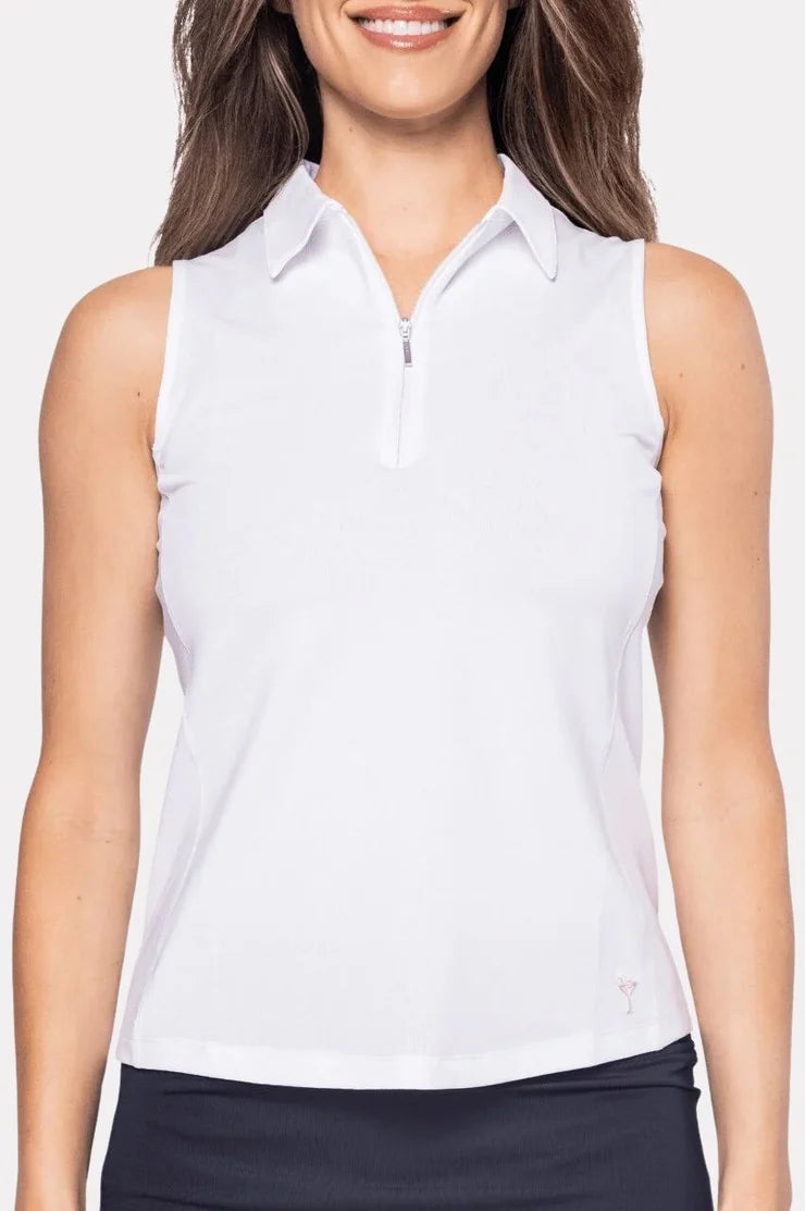 Golftini Classic Zip Sleeveless Polo [F26]