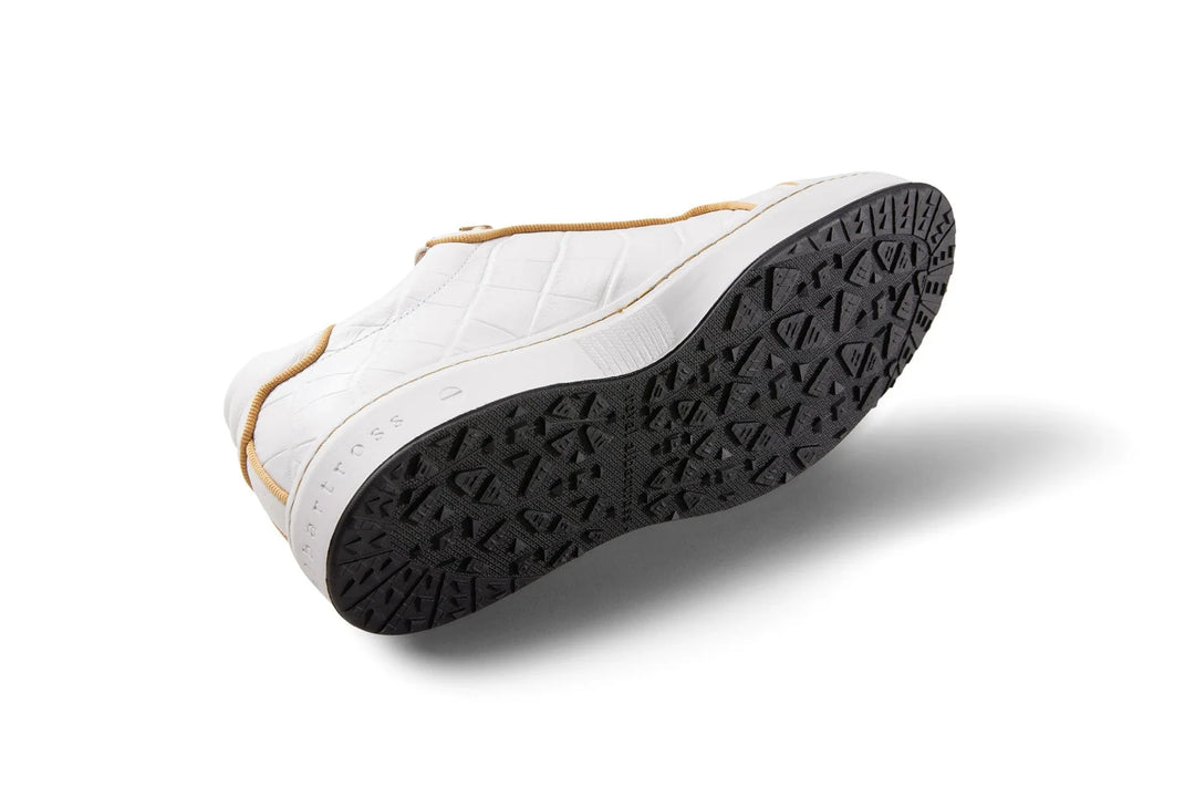 Royal Albartross Buckingham Golf Shoe - White/Gold Croc