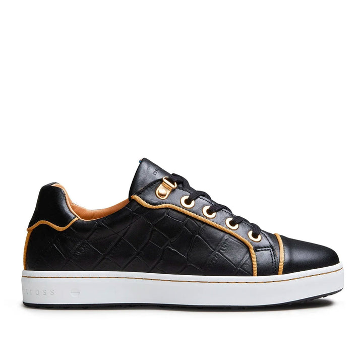 Royal Albartross Buckingham Golf Shoe - Black Croc