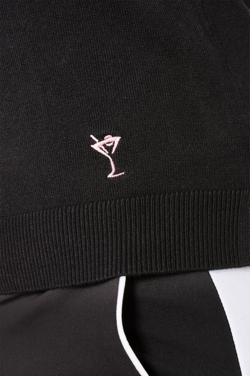 Golftini Stretch Black V-Neck Sweater