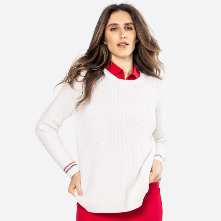 Golftini White Darcy Sweater