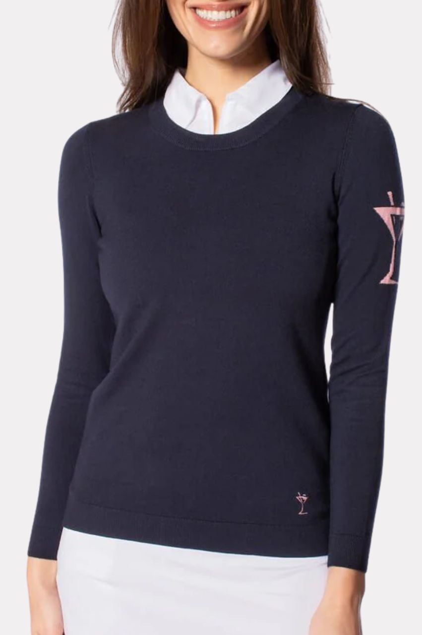 Golftini Martini Navy Crewneck Sweater