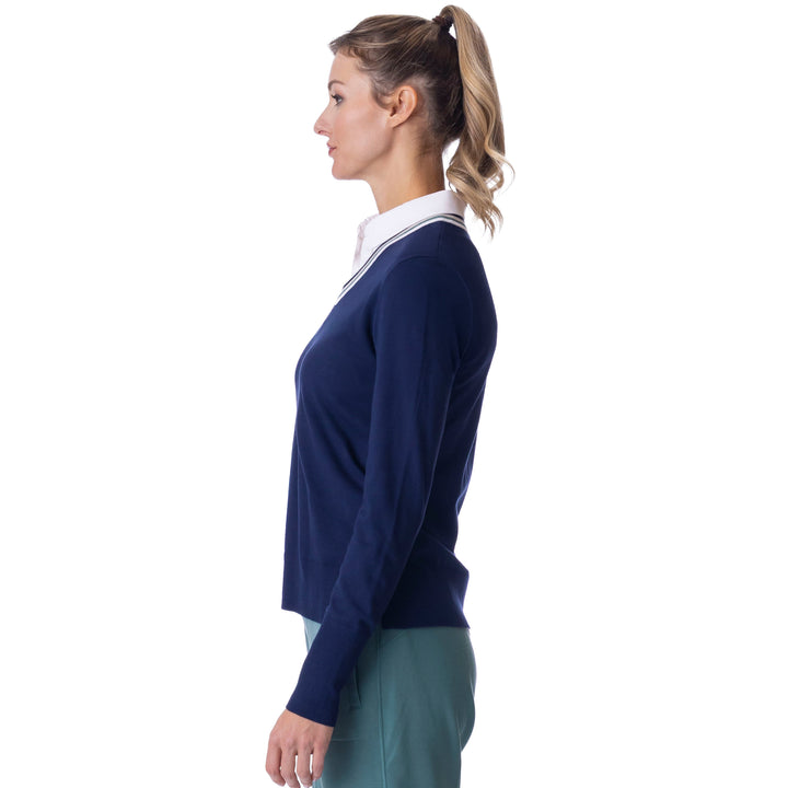 BelynKey Ink/Silver Pine Katie VNeck Sweater