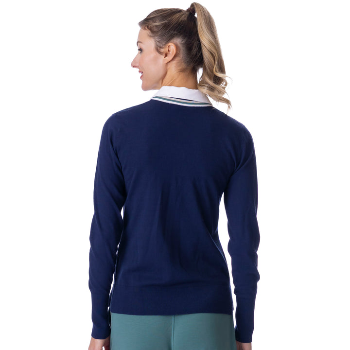BelynKey Ink/Silver Pine Katie VNeck Sweater