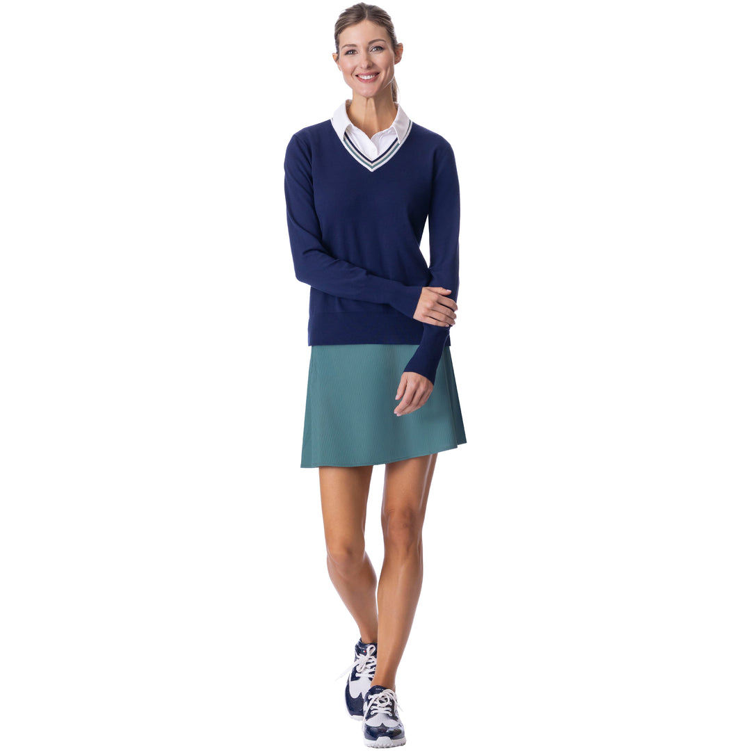 BelynKey Ink/Silver Pine Katie VNeck Sweater