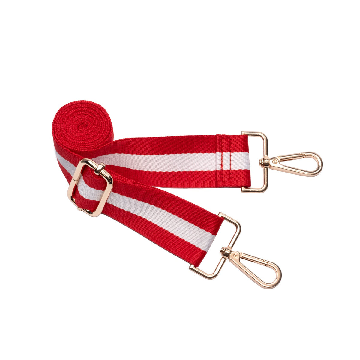 WanderFull Classic Matte Poppy Red HydroBag® with Red/White Striped Strap