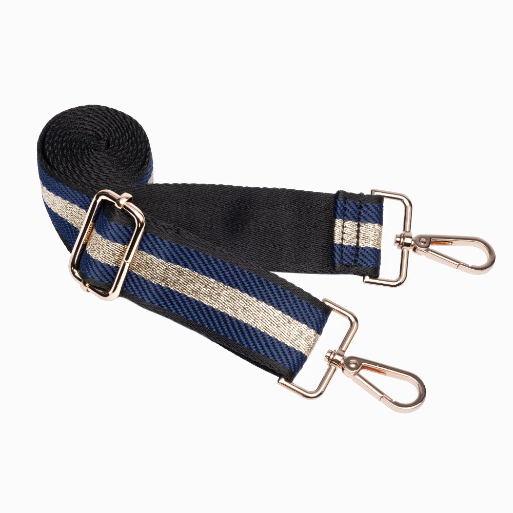WanderFull Classic Matte Navy HydroBag® with Navy/Gold Strap