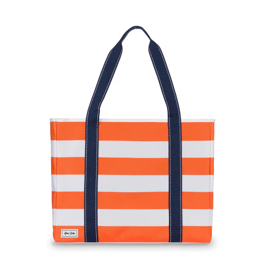 Ame &amp; Lulu Classic Sun &amp; Sea Stripe Nylon Tote