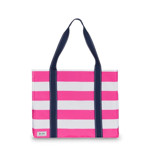 Ame &amp; Lulu Classic Sun &amp; Sea Stripe Nylon Tote