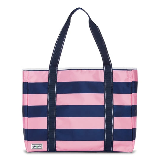 Ame &amp; Lulu Classic Sun &amp; Sea Stripe Nylon Tote