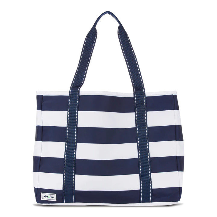Ame &amp; Lulu Classic Sun &amp; Sea Stripe Nylon Tote