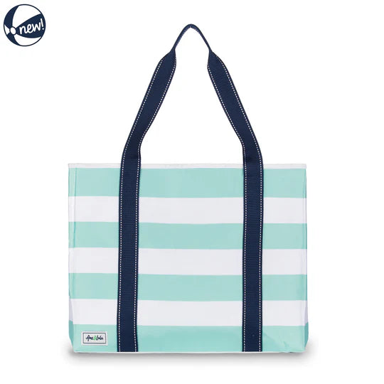 Ame &amp; Lulu Classic Sun &amp; Sea Stripe Nylon Tote