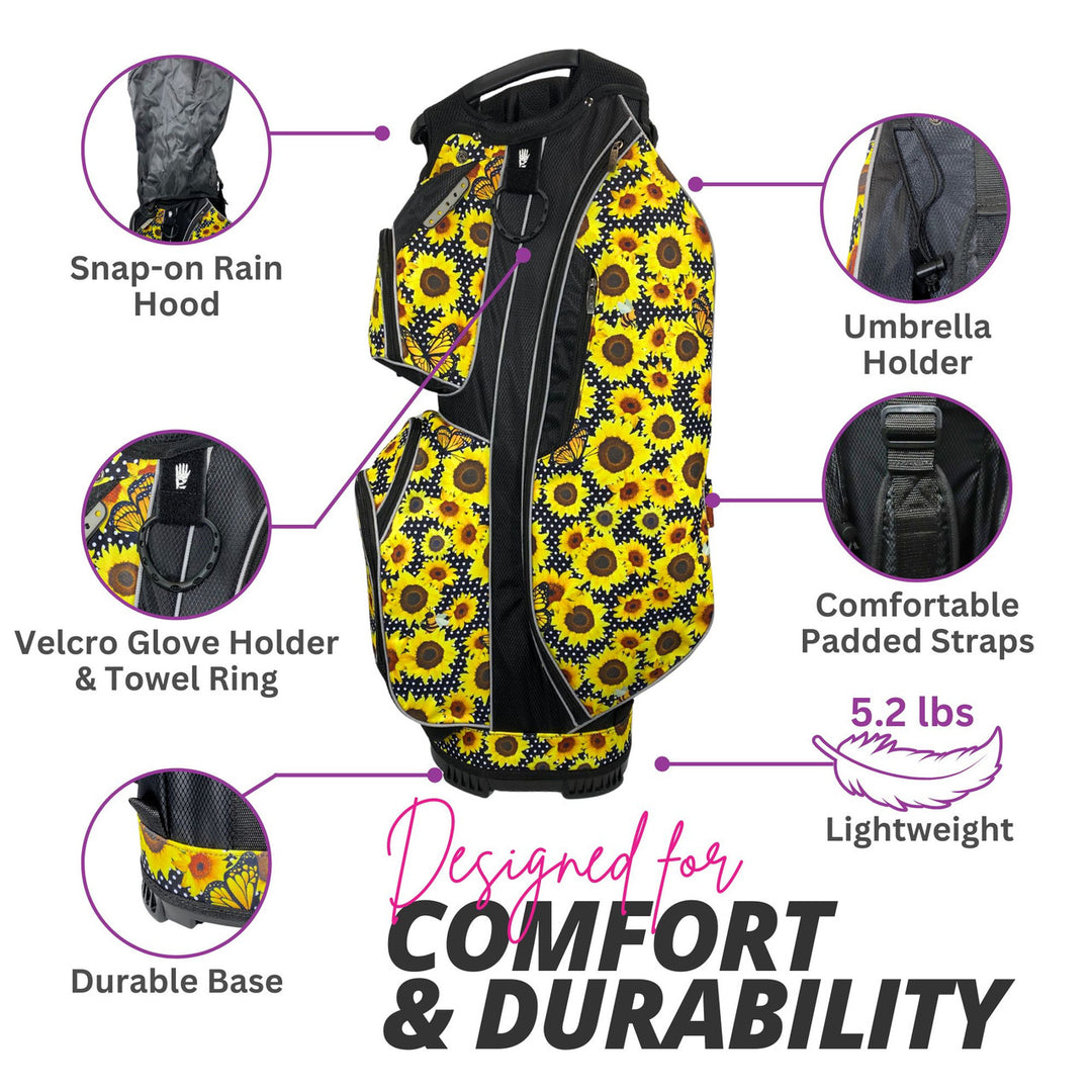 Taboo Fashions Sunflower Symphony 14-Way Lightweight Cart Bag